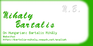mihaly bartalis business card